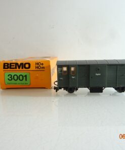 Bemo H0e 3001 Post und Gepäckwagen in OVP BH387