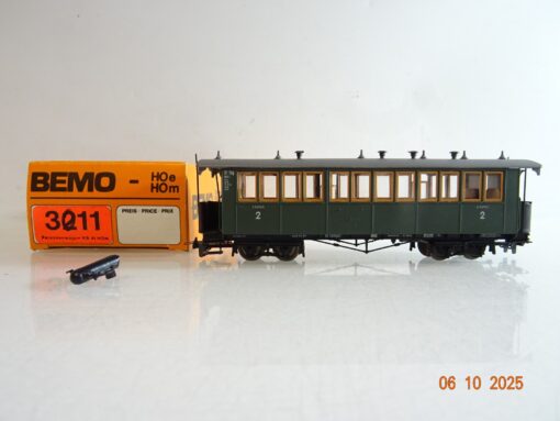 Bemo H0e 3211 Personenwagen 2.Kl. in OVP BH399