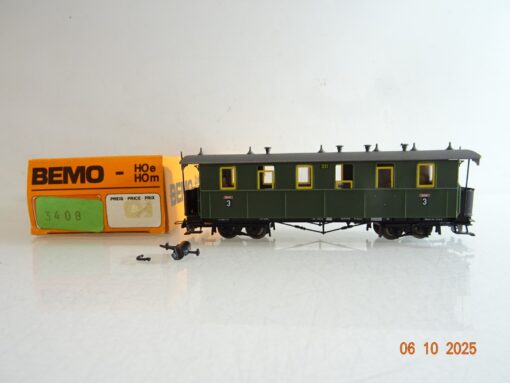 Bemo H0e 3408 Personenwagen 3.Kl. in OVP BH400