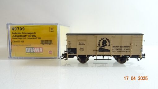 Brawa H0 49709 gedeckter Güterwagen Schwartzkopff der DRG in OVP PR7177