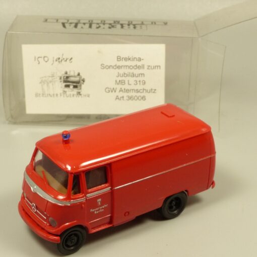Brekina 1:87 36006 MB L 319 GW Atemschutz Feuerwehr Berlin in OVP EX7247