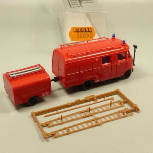 Brekina 1:87 36650 MB LF 319 LF 8 mit Anhänger TSA Feuerwehr in OVP EX7202 – Bild 3