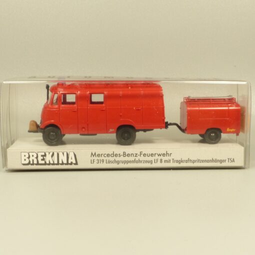 Brekina 1:87 36650 MB LF 319 LF 8 mit Anhänger TSA Feuerwehr in OVP EX7202 – Bild 4