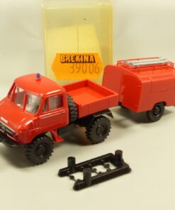 Brekina 1:87 39006 MB Unimog U411 mit Anhänger TSA Feuerwehr in OVP EX7229