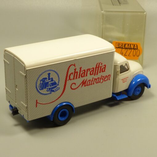 Brekina 1:87 42200 Magirus Mercur Koffer-LKW Schlaraffia Matratzen in OVP EX7226 – Bild 3