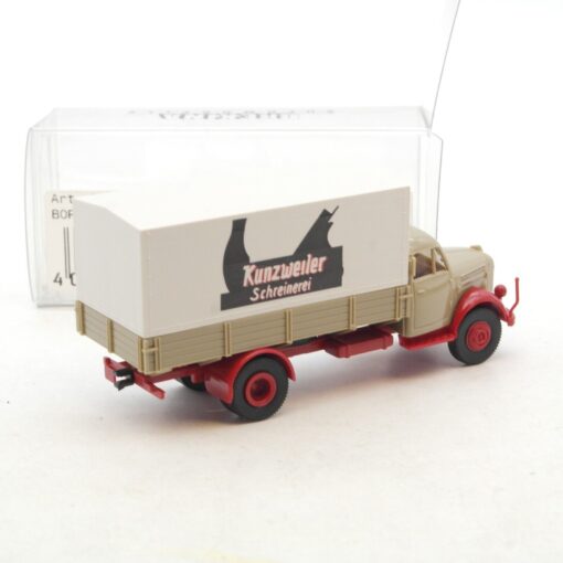 Brekina 1:87 43011 Borgward B 4500 Pritsche Plane Kunzweiler in OVP RG455 – Bild 3