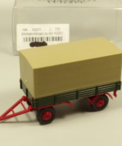 Brekina 1:87 55231 2-Achs-Anhänger Pritsche/Plane zu Art. 43201 in OVP EX7237