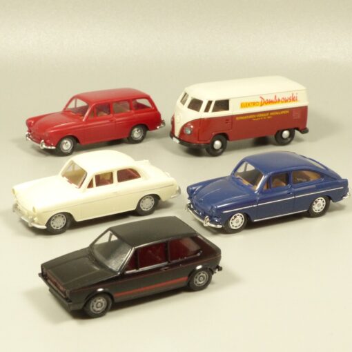 Brekina 1:87 5er-Pack ältere VW Fahrzeugmodelle in Tüte siehe Bilder o. EX5018