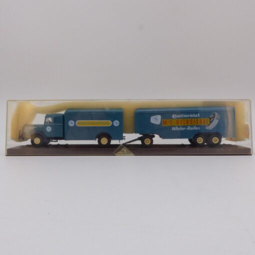 Brekina 1:87 74107 Büssing 8000 Hängerzug Continental Reifen in OVP EX3941