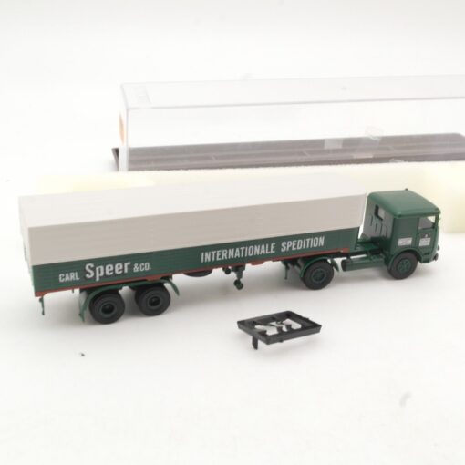 Brekina 1:87 7919 Büssing 12000 Pritsche/Plane Carl Speer in OVP QR9533 – Bild 3
