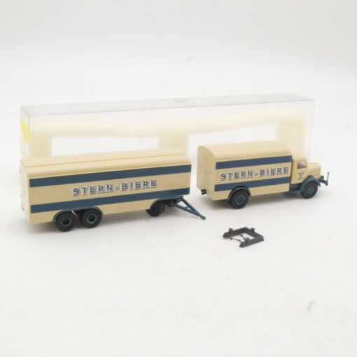 Brekina 1:87 Krupp Mustang Koffer-Hängerzug Stern Biere in OVP RR3608 – Bild 3