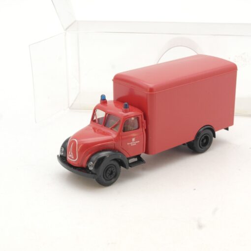 Brekina 1:87 Magirus Koffer Berufsfeuerwehr Krefeld in EVP QR2632