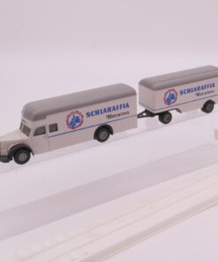 Brekina 1:87 Mercedes Koffer Hängerzug Schlaraffia Matratzen in EVP RT1747