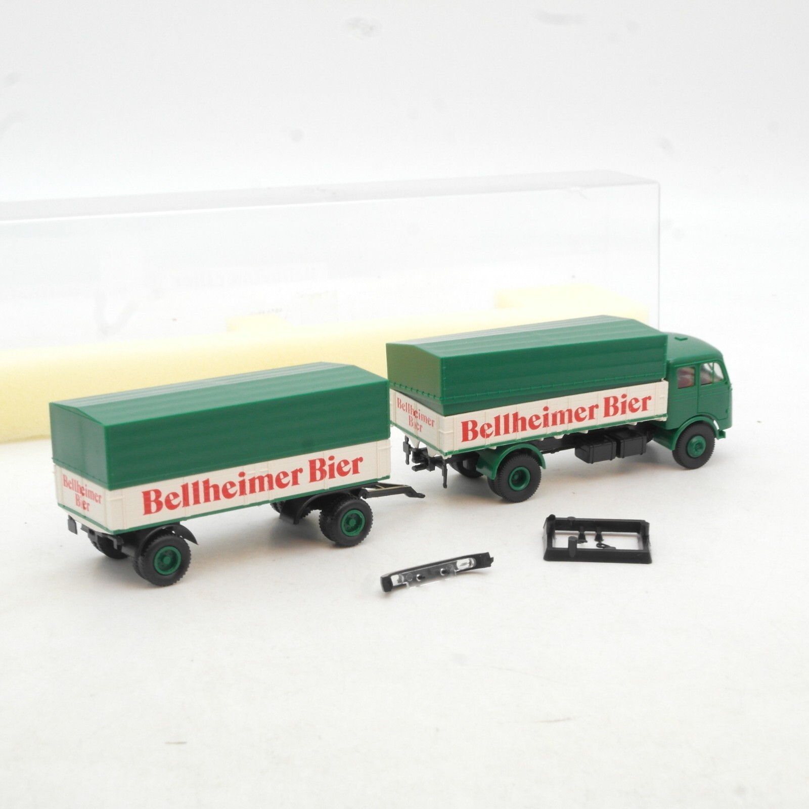 Brekina 1:87 Mercedes MB Hängerzug Bellheimer Bier in OVP RG1073 – Bild 3