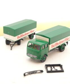 Brekina 1:87 Mercedes MB Hängerzug Bellheimer Bier in OVP RG1073