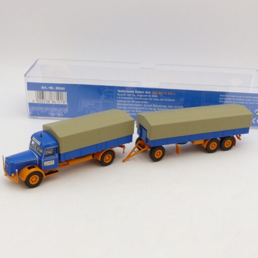 Brekina 1:87 Nr.: 86101 KAELBLE K 832 L Hängerzug neutral, in OVP EX1550