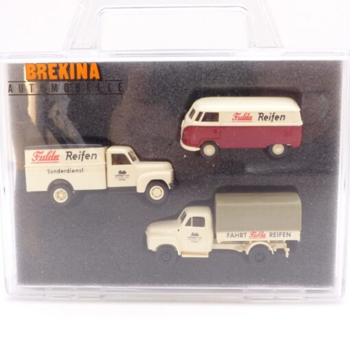 Brekina 1:87 Set Nr.: 90386 - 3 Kleintransporter Fulda Reifen, in OVP EX1556 – Bild 5
