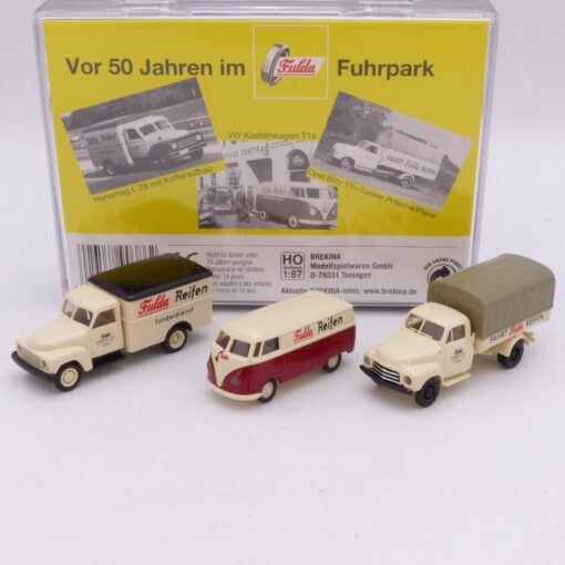 Brekina 1:87 Set Nr.: 90386 - 3 Kleintransporter Fulda Reifen, in OVP EX1556