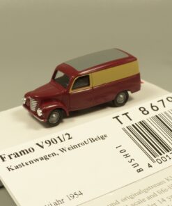 Busch 1:120 TT 8679 Framo V901/2 Kastenwagen weinrot/beige in OVP EX6237