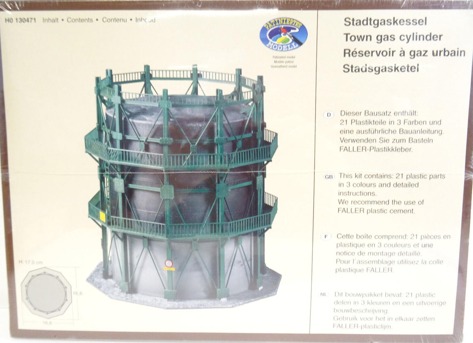Faller H0 130471 Bausatz Stadtgaskessel NEU in OVP C11 – Bild 3
