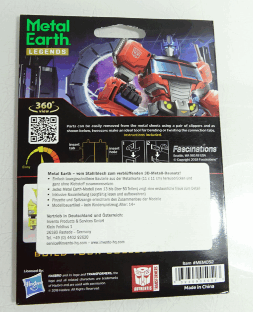 Fascinations Metal Earth Legends Bausatz 3 D Figur Bumblebee in OVP AR8186 – Bild 3