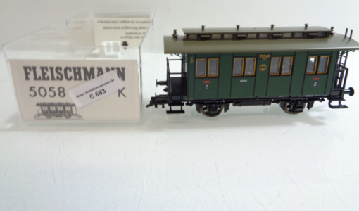 Fleischmann H0 5058 K Personenwagen 2./3.Kl. der DRG in OVP C683