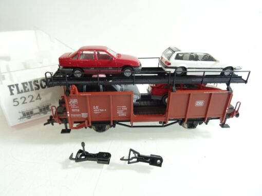 Fleischmann H0 5224 Autotransportwagen mit PKW der DB in OVP RR716 – Bild 3