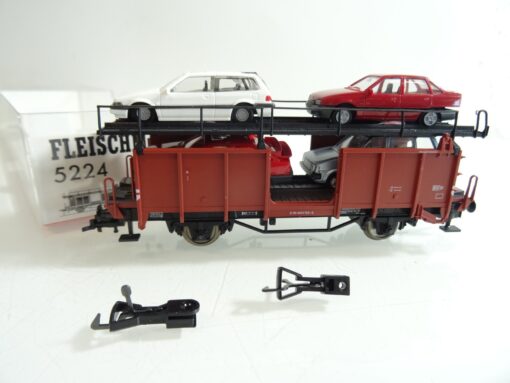 Fleischmann H0 5224 Autotransportwagen mit PKW der DB in OVP RR716