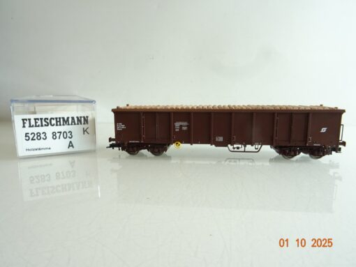 Fleischmann H0 52838703K Hochbordwagen mit Holzladung ÖBB in OVP BH247