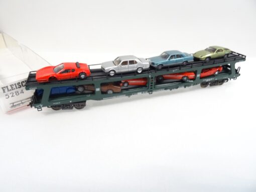 Fleischmann H0 5284 Autotransportwagen mit 9 PKW der DB in OVP RR1042 – Bild 3