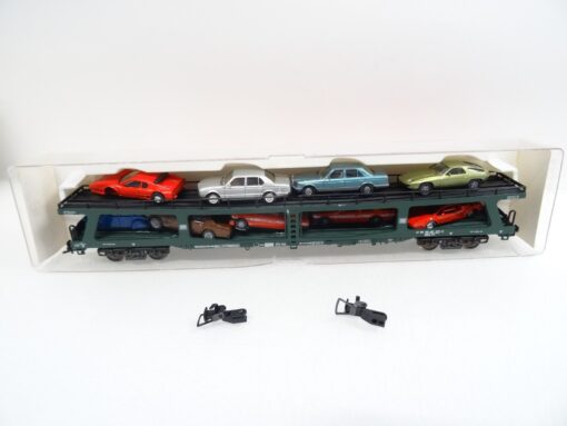 Fleischmann H0 5284 Autotransportwagen mit 9 PKW der DB in OVP RR1042 – Bild 5