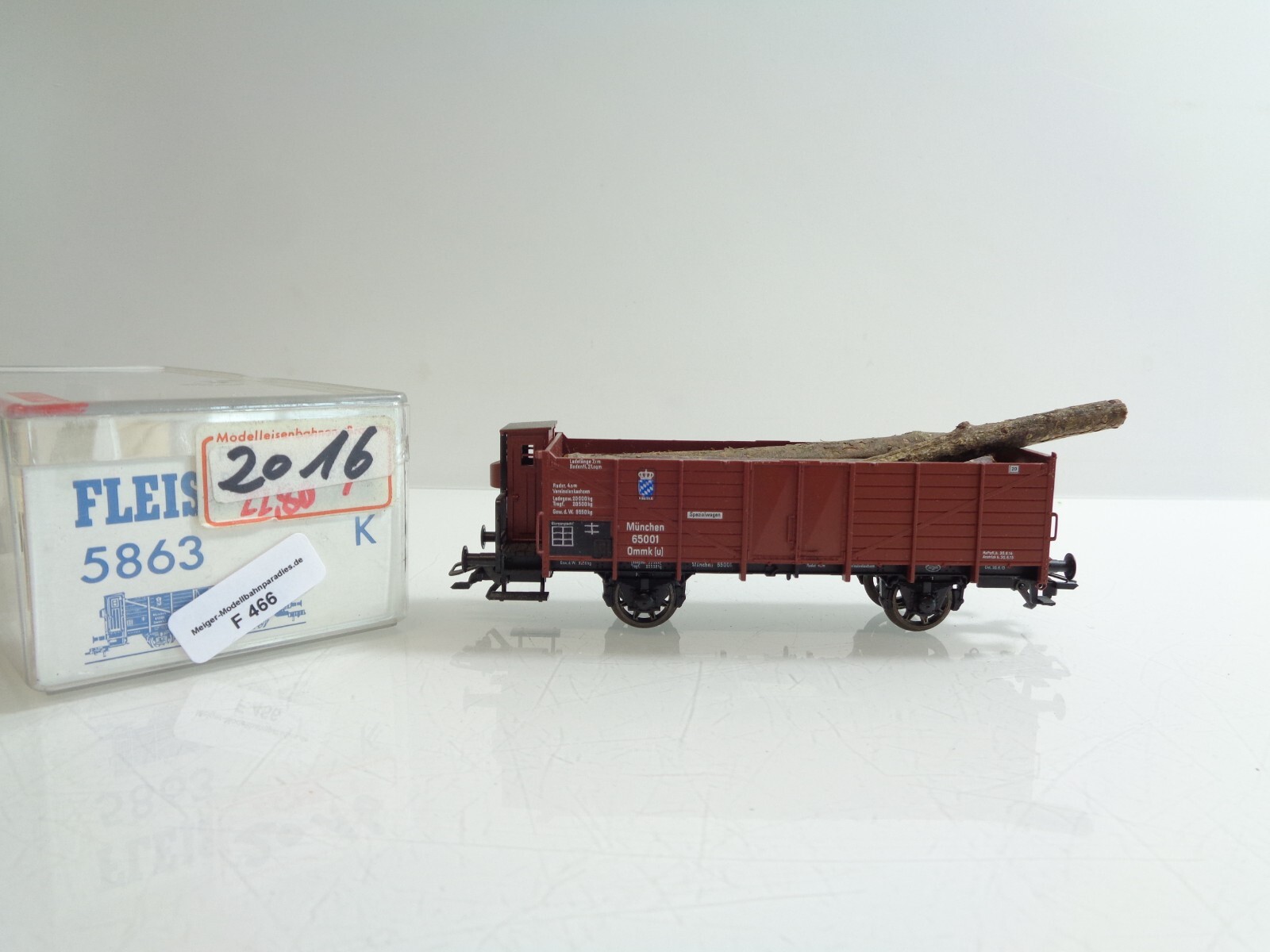 Fleischmann H0 5863K AC Hochbordwagen mit Holz in OVP F466