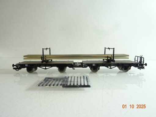 Fleischmann H0 5952K Drehschemelwagen mit Gleisen in OVP BH280 – Bild 3