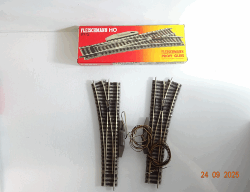 Fleischmann H0 6172 Profigleis elekt. Weichenpaar siehe Foto in OVP PK1060