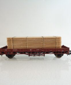 Fleischmann H0 AC Rungenwagen 422 785 Rmso 31 mit Ladung Bretter der DB BH731 o.