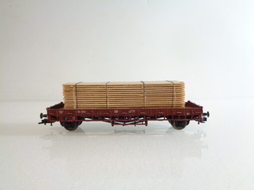 Fleischmann H0 AC Rungenwagen 422 785 Rmso 31 mit Ladung Bretter der DB BH731 o.