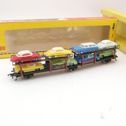 Fleischmann H0 Autotransportwagen 6 31780 mit 8 PKW, siehe Foto in OVP QR3895 – Bild 3