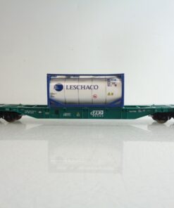 Fleischmann H0 Containertragwagen mit Container LESCHACO der B Cargo BH704 o.