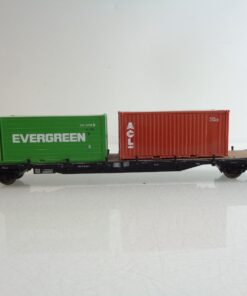 Fleischmann H0 Klapprungenwagen mit 2 Containern der DB BH706 o.