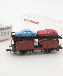 Fleischmann N 8224 Autotransportwagen mit 4 PKW der DB in OVP RR4726