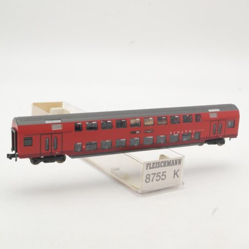 Fleischmann N 8755 K Doppelstockwagen Sihltalbahn in OVP QR9796