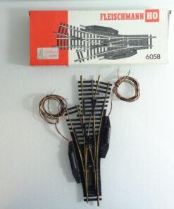 Fleischmann Spur H0 6058 elek. Dreiwegweiche siehe Foto in OVP PK1844