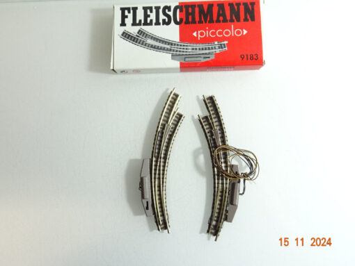 Fleischmann piccolo N 9183 elekt. Bogenpaarweiche siehe Foto in OVP CK4078