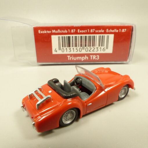 Herpa 1:87 022316 Triumph TR3 rot in OVP EX7501 – Bild 3