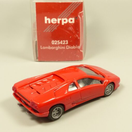 Herpa 1:87 025423 Lamborghini Diablo rot in OVP EX7334 – Bild 3