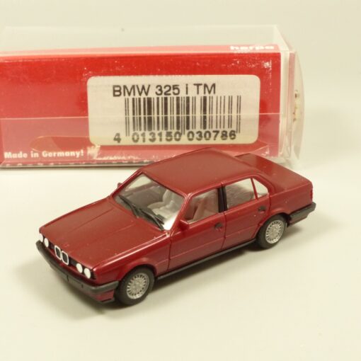 Herpa 1:87 030786 BMW 325i TM E30 Limousine weinrot in OVP EX6039