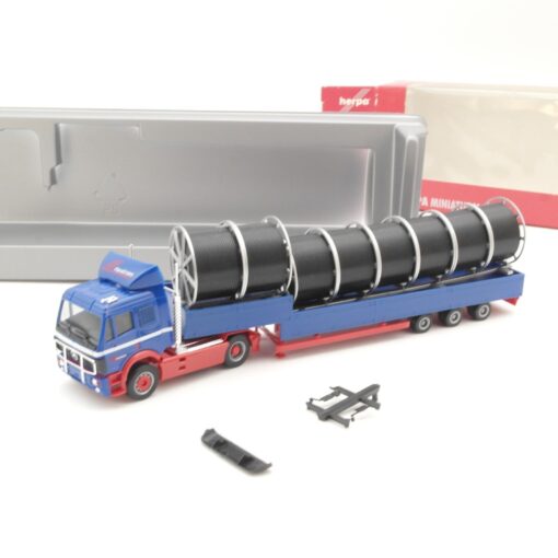 Herpa 1:87 151238 MB SK 88 Sattelzug mit Kabeltrommeln Riwatrans in OVP QR7556