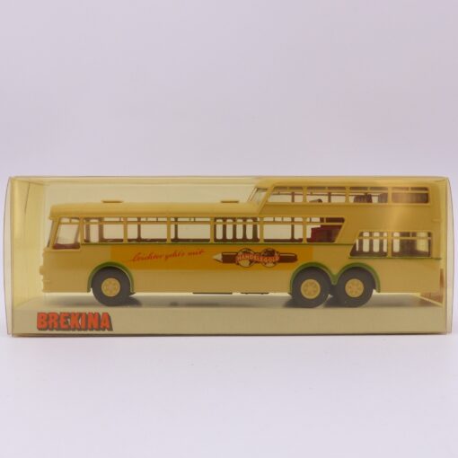 Herpa 1:87 62011 Büssing Anderhalbdecker Stadtbus Handelsgold in OVP EX7449 – Bild 4