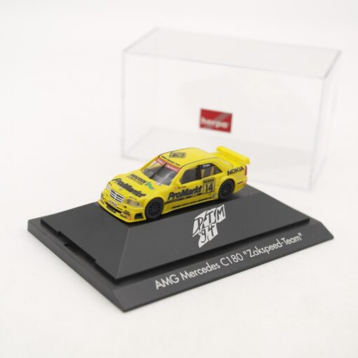 Herpa 1:87 AMG Mercedes C180 Zakspeed Team DTM 94 in PC Box RR1888