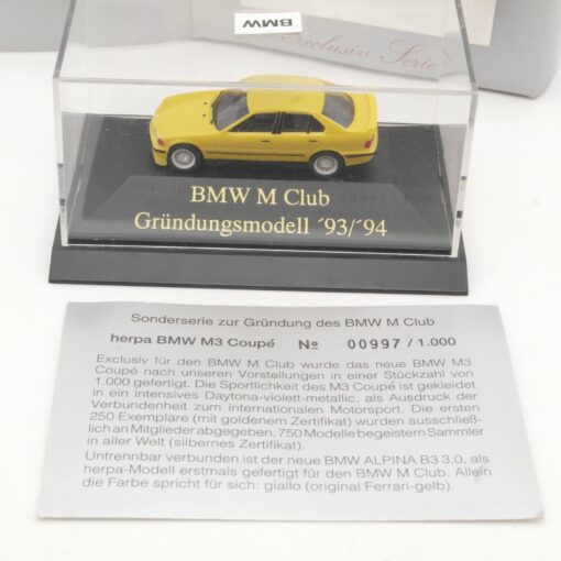 Herpa 1:87 BMW M Club Gründungsmodell 93/94in OVP QR7005 – Bild 4